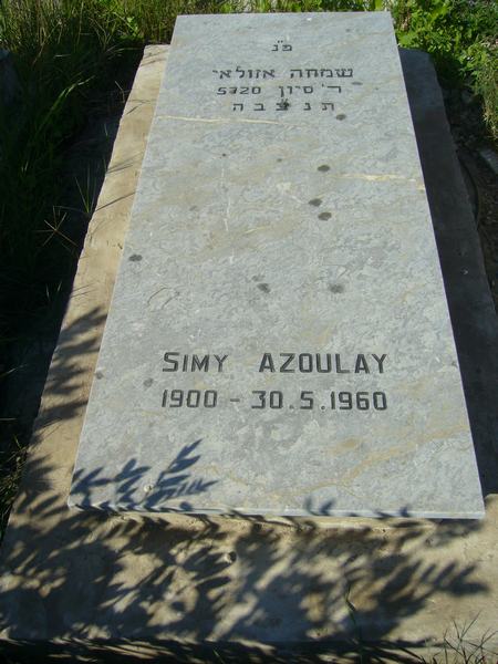 Lápide de AZOULAY Simy