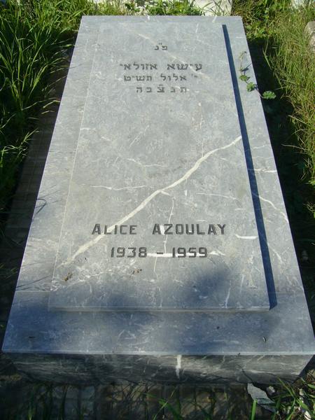 Tombstone of AZOULAY Alice