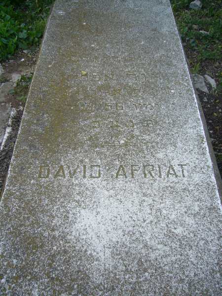 מַצֵּבה פון AFRIAT David