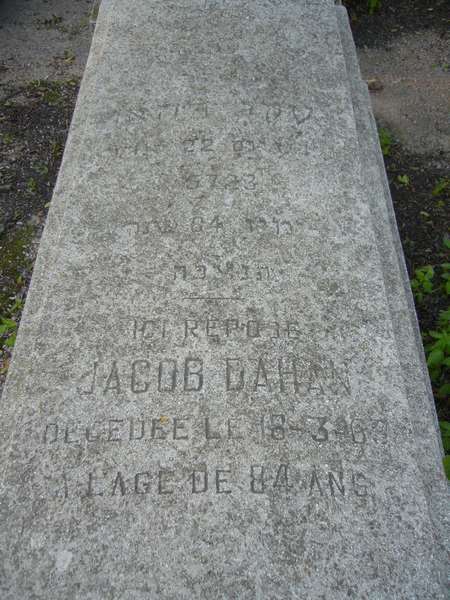 Grabstein von DAHAN Jacob
