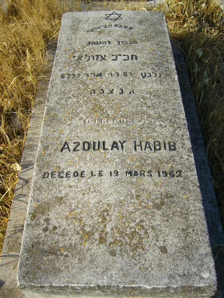 Tombstone of AZOULAY Habib