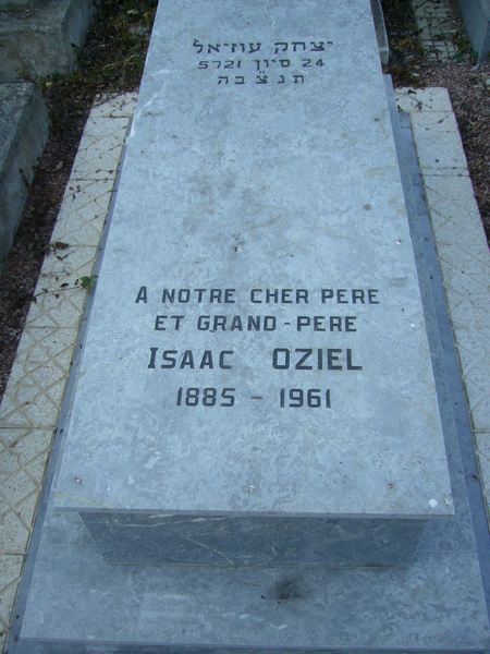 Stèle de OZIEL Isaac