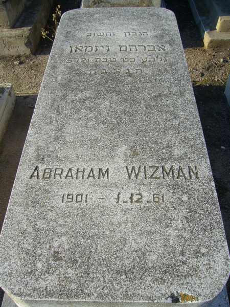 Stèle de WIZMAN Abraham