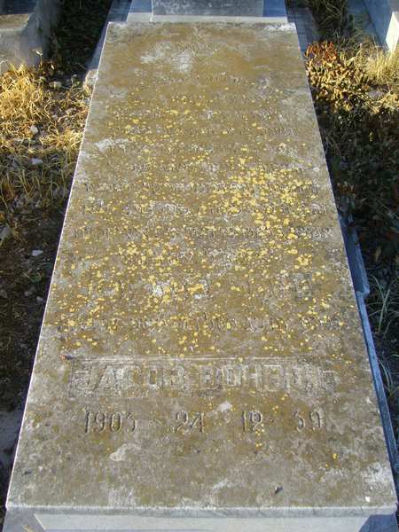 BOHBOT Jacob 的墓碑