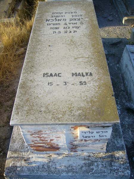 Grafsteen van MALKA Isaac