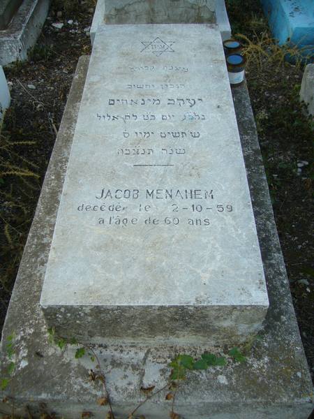 Lápide de MENAHEM Jacob