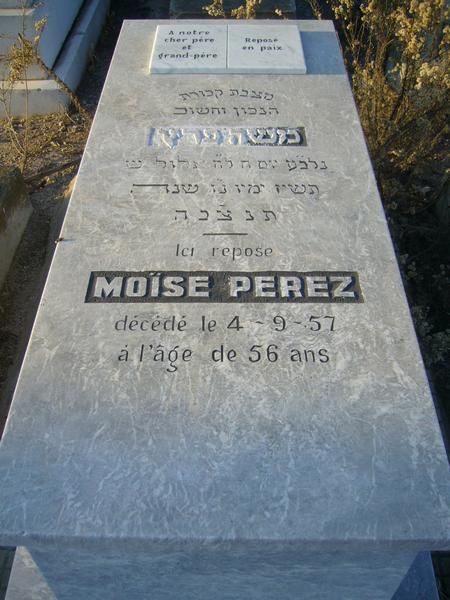 Stèle de PEREZ Moise