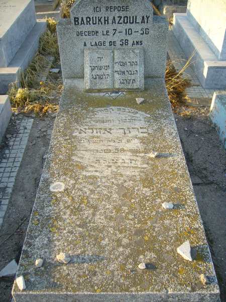 Tombstone of AZOULAY Barukh
