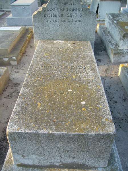 Lápide de BENSIMHON Nissim