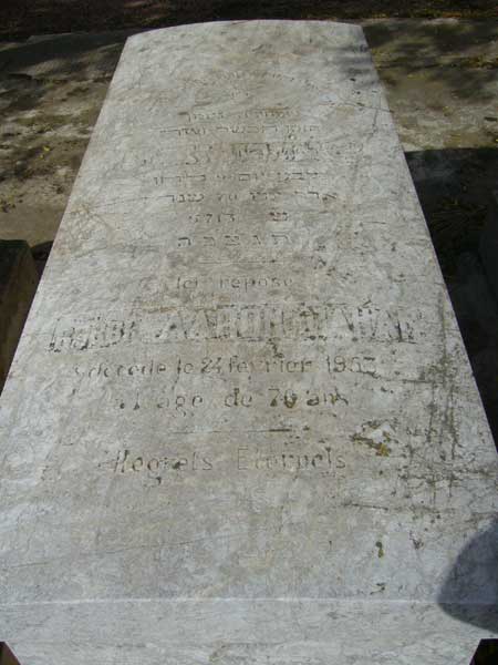 Grafsteen van DAHAN Aaron Rabbi