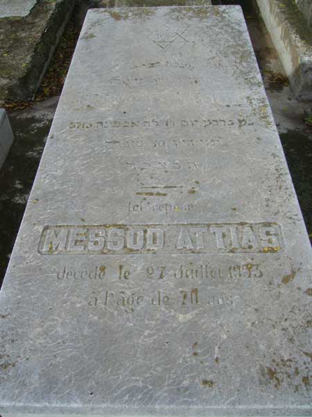 Lápide de ATTIAS Messod