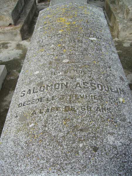 Tombstone of ASSOULINE Salomon