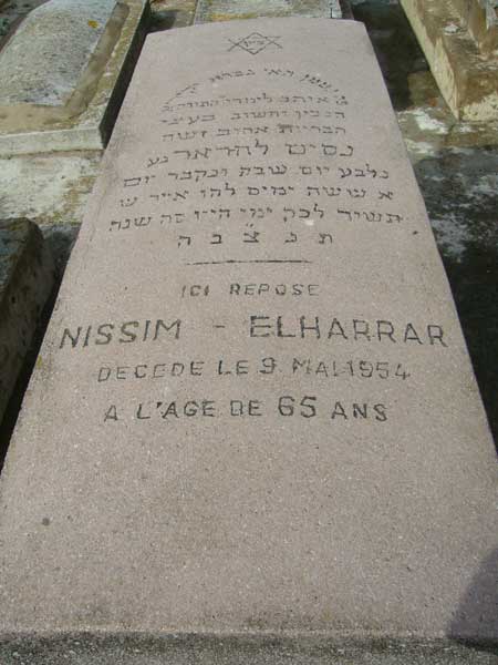 Stèle de ELHARRAR Nissim