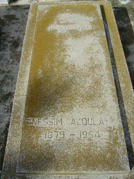 Tombstone of AZOULAY Nessim