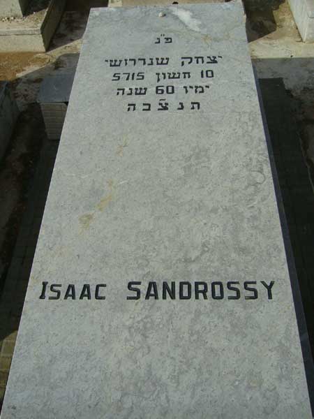 Tombstone of SANDROSSY Isaac