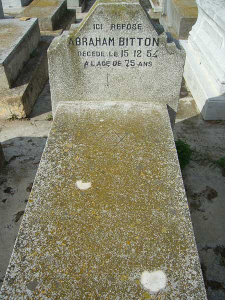 Lápide de BITTON Abraham