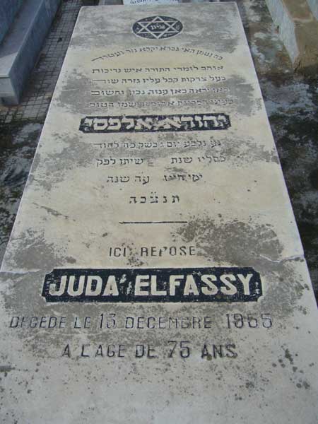 ELFASSY Juda fejfája