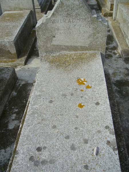 Tombstone of ABIHZIZ Meyer