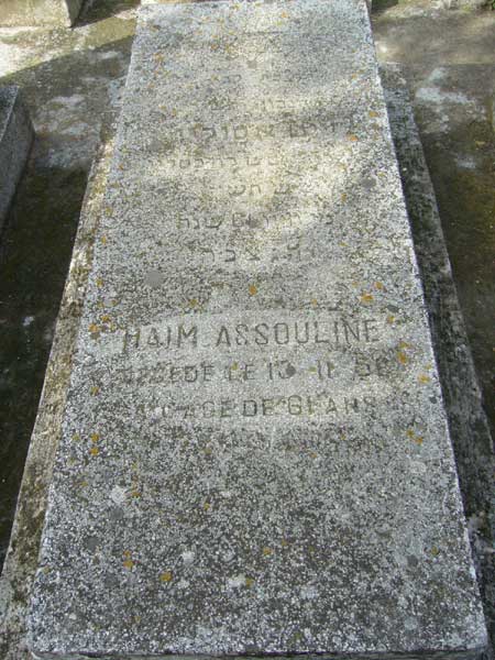 ASSOULINE Haim fejfája