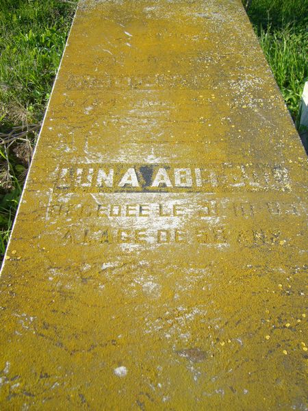 Tombstone of ABITBOL Luna