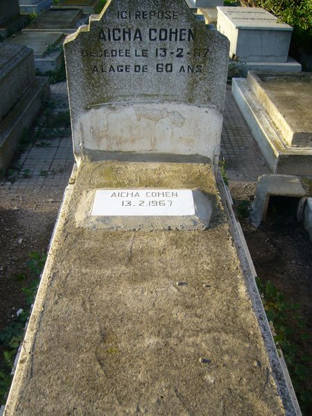 شاهدة قبر COHEN Aicha