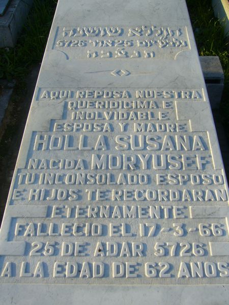 Tombstone of SUSANA Holla