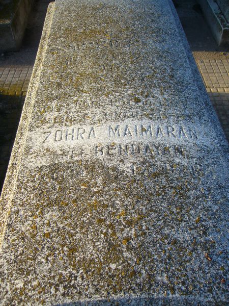 Tombstone of MAIMARAN Zohra