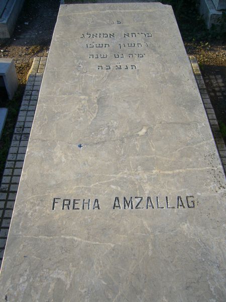 Tombstone of AMZALLAG Freha