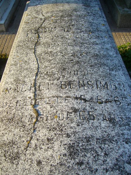 Grabstein von BENSIMON Rachel