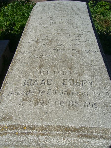 Grafsteen van EDERY Isaac
