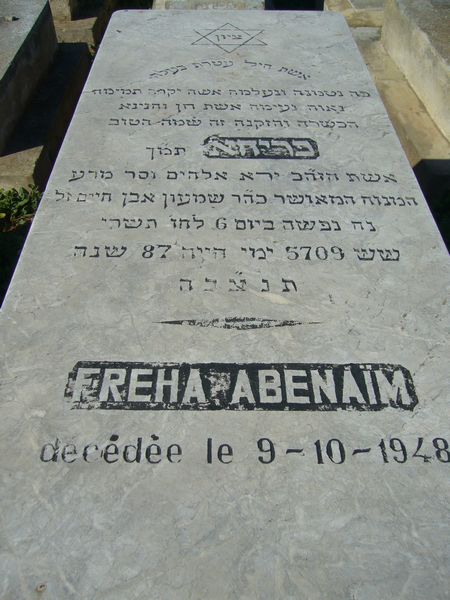 Tombstone of ABENHAIM Freha