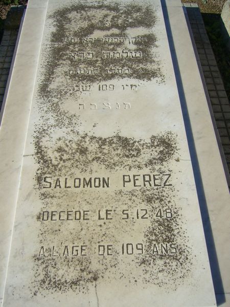 Grabstein von PEREZ Salomon
