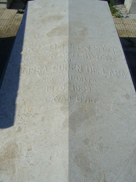 Grafsteen van COHEN DE LARA Bolissa