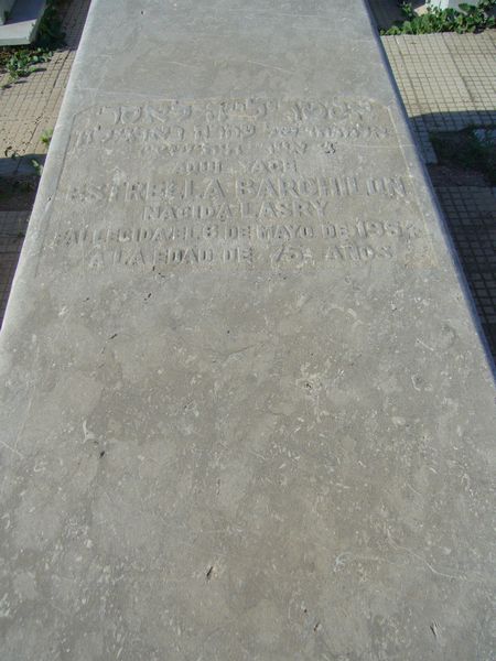 Grabstein von BARCHILON Zestrella