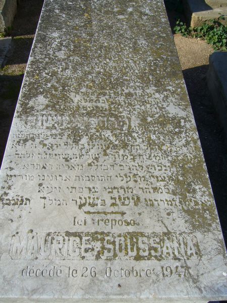 Tombstone of SOUSSANA Maurice