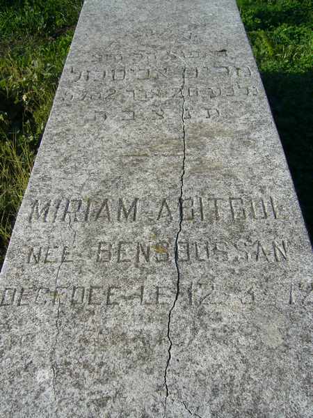 Tombstone of ABITBOL Myriam
