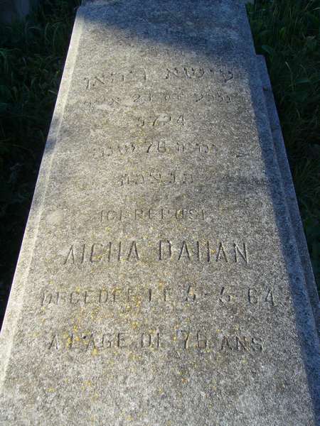 Grabstein von DAHAN Aicha