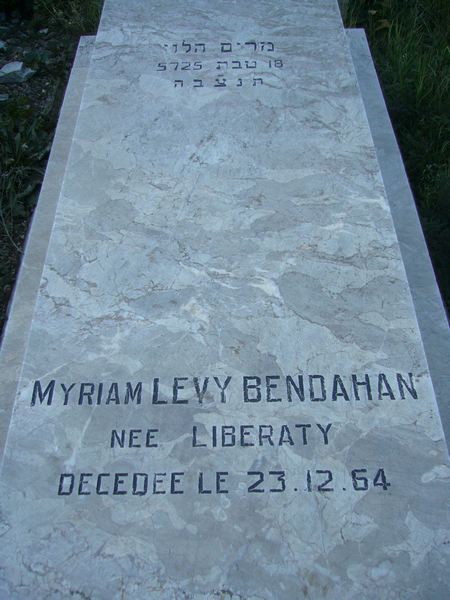 Stèle de LEVY BENDAHAN Myriam