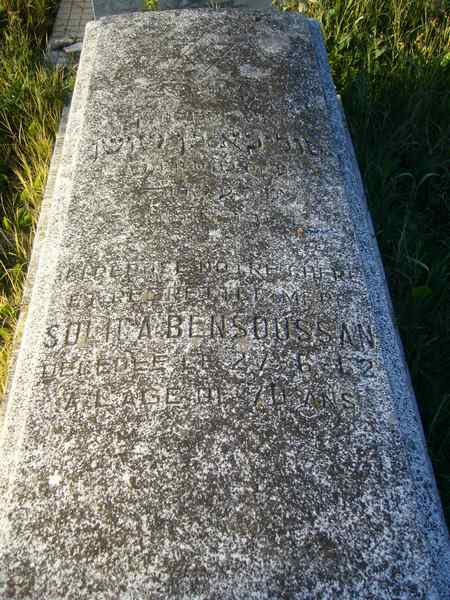 Grabstein von BENSOUSSAN Solica