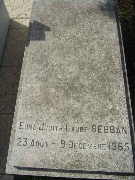 מצבת SEBBAN Edna Judith Laure