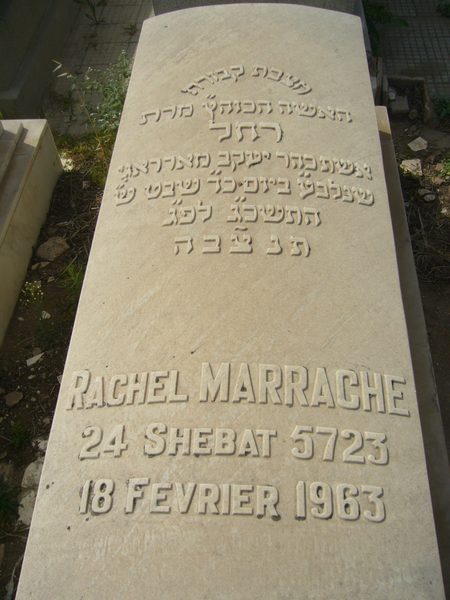 Lápide de MARRACHE Rachel