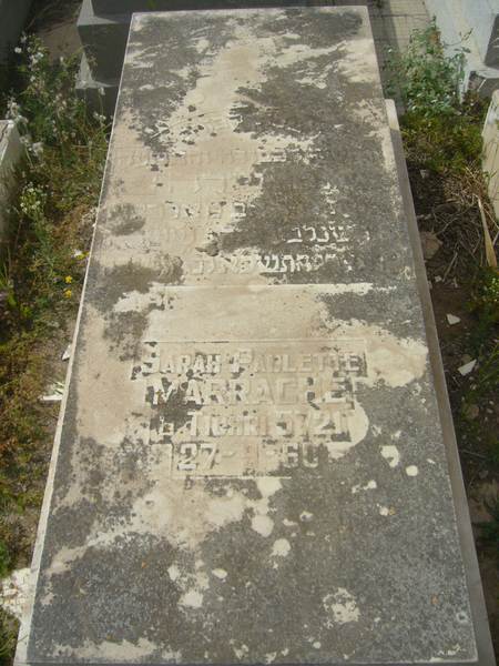 Tombstone of MARRACHE Sarah Paulette