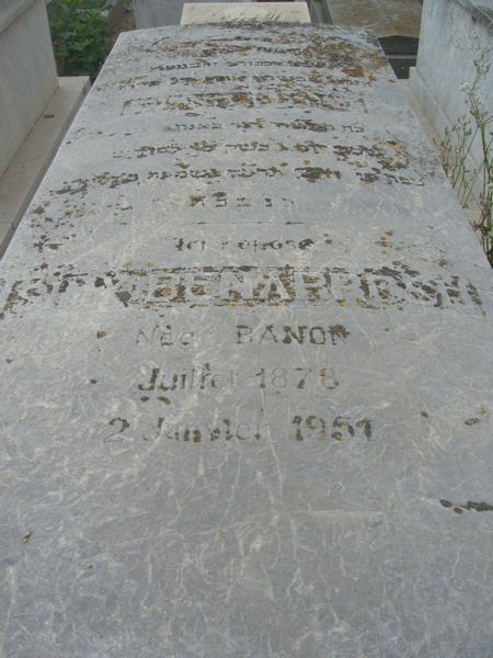 Lápide de BENARROSH Simy