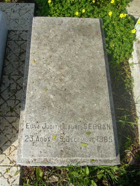 Tombstone of SEBBAN Edna Judith Laure