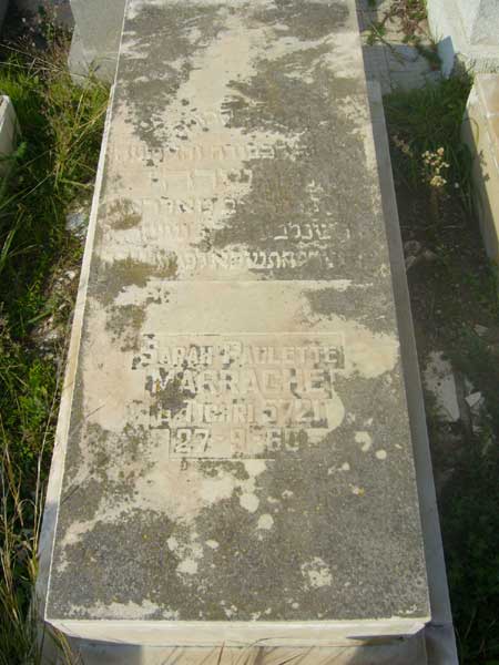 Tombstone of MARRACHE Sarah Paulette