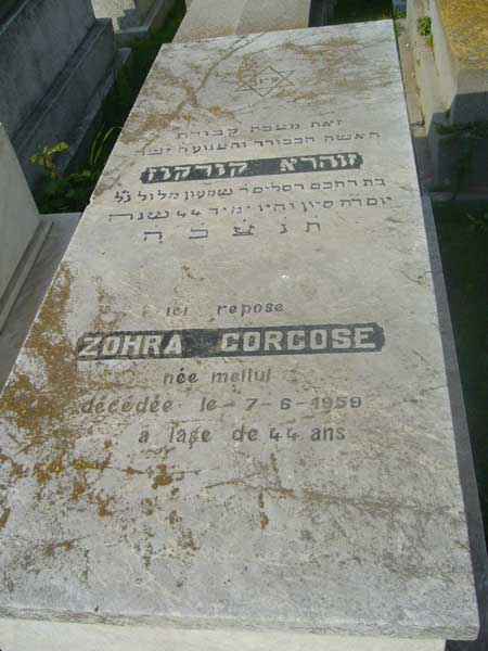 CORCOSE Zohra 的墓碑