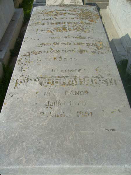 Grabstein von BENARROSH Simy