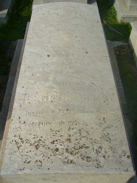 Tombstone of SABBAH Esther
