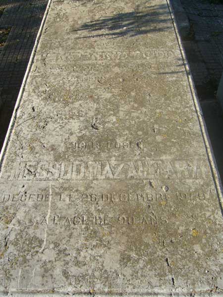 Lápide de MAZALTARA Messod