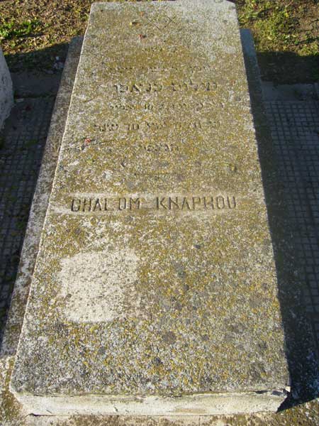 Grafsteen van KNAPHOU Chalom